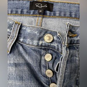 Rails The Beckett Womens Jean Size 26 Medium Vintage Wash Distressed 100% Cotton